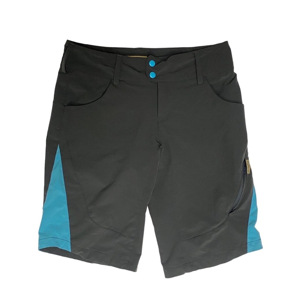 Flylow Men's Size 28 Gray & Light Blue Mountain Bike Shorts 32" x 13"